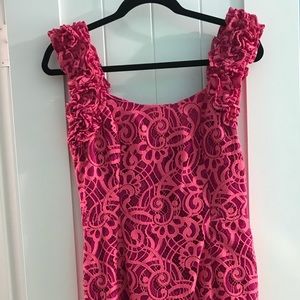 Lilly Pulitzer pink lace dress